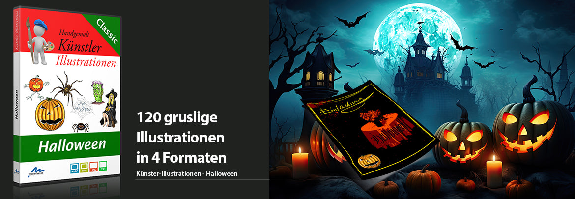 Künstler-Illustrationen - Halloween - Handgemalte Cliparts