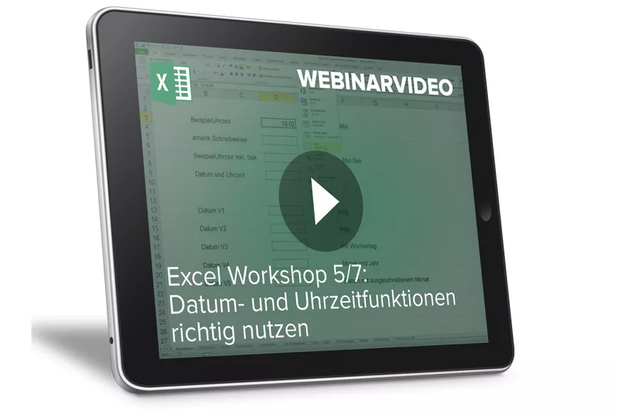  Sieben Einzelworkshops und das TOP-Seller Fachbuch für Excel im Job.