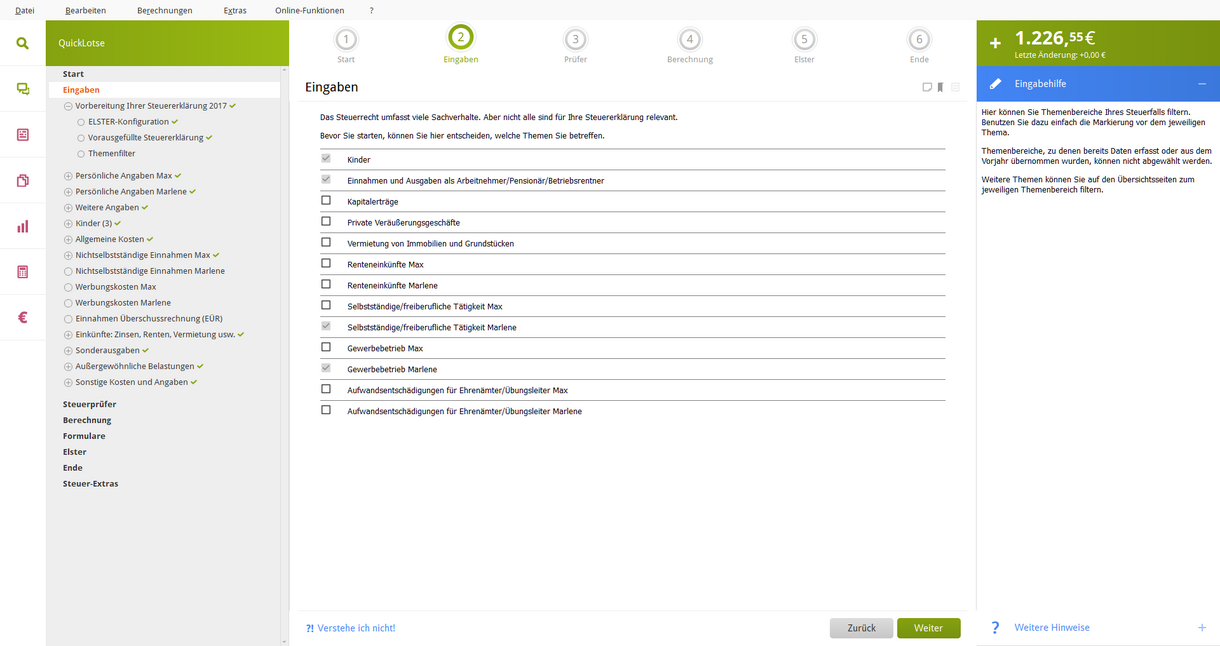 Keine lästigen Steuerformulare