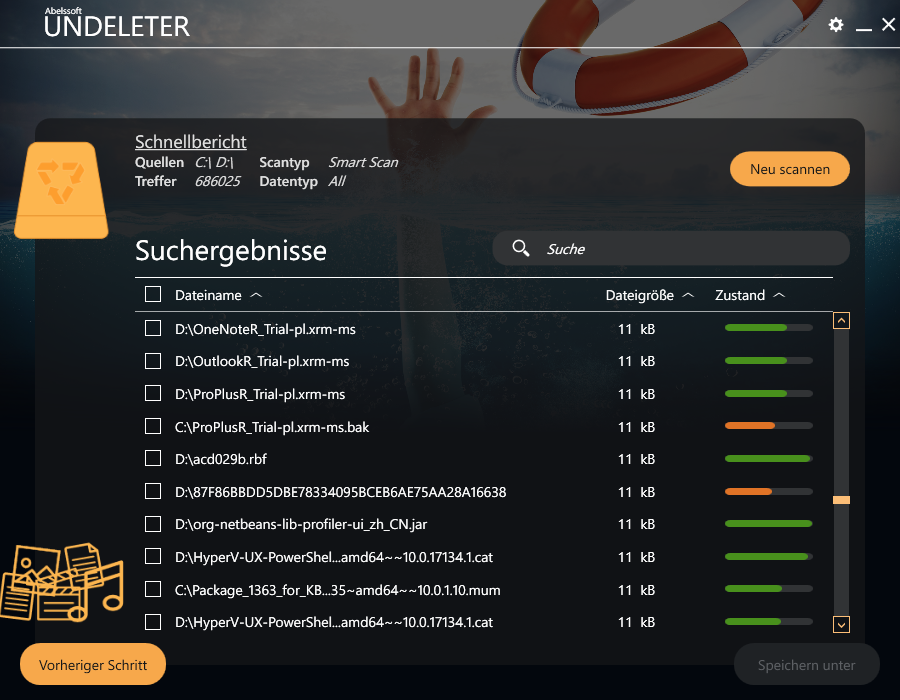 Undeleter 8 - Rettet verloren geglaubte Daten
