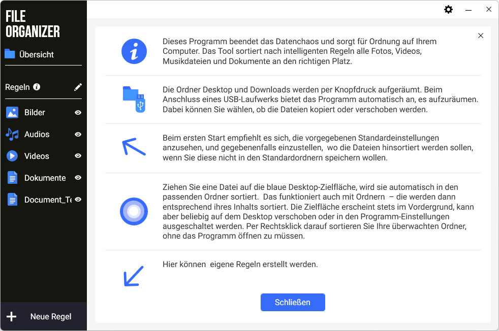 File Organizer 2024 räumt den Windows Desktop auf!