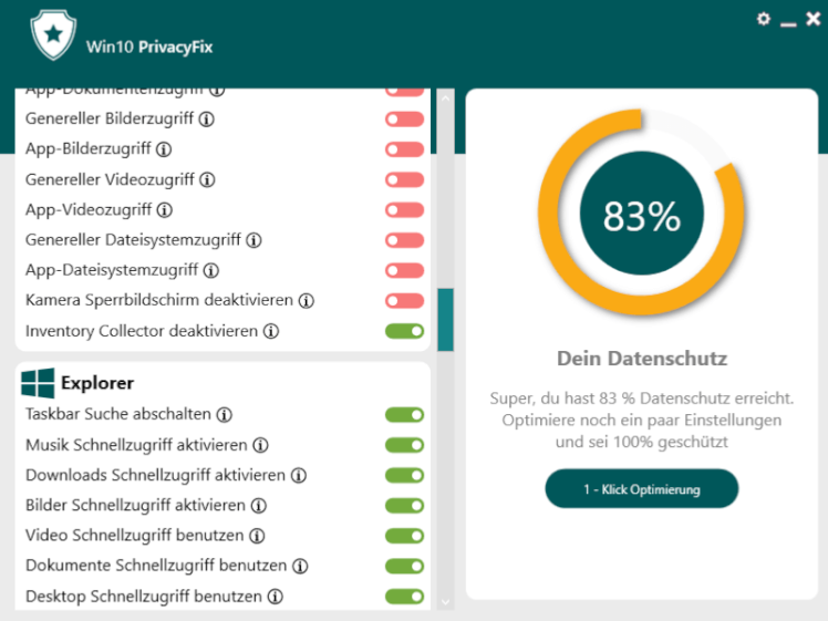 Hindert Microsoft daran private Daten zu sammeln