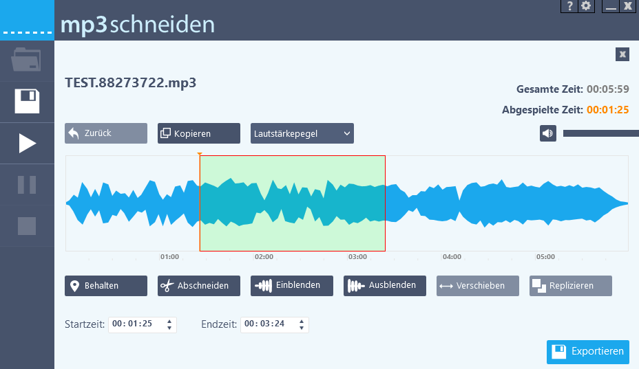 MP3 schneiden Version 9
