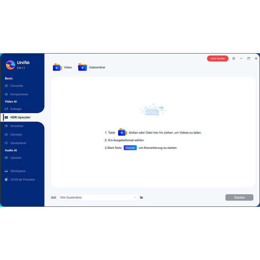UniFab HDR Upscaler AI – Videos auf HDR10 oder Dolby Vision hochstufen
