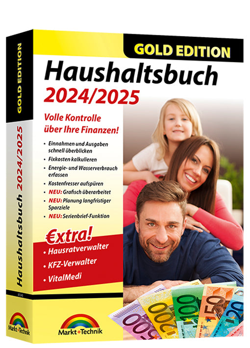 Haushaltsbuch 2024 / 2025 - Gold Edition