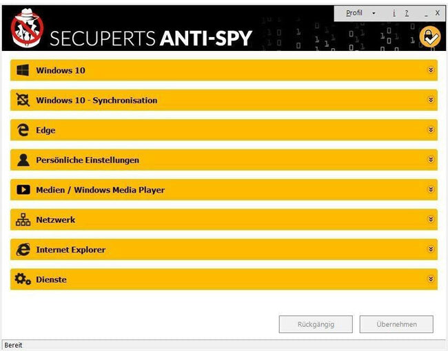 Anti-Spy für Windows 10 - Daten und Privatsphäre schützen