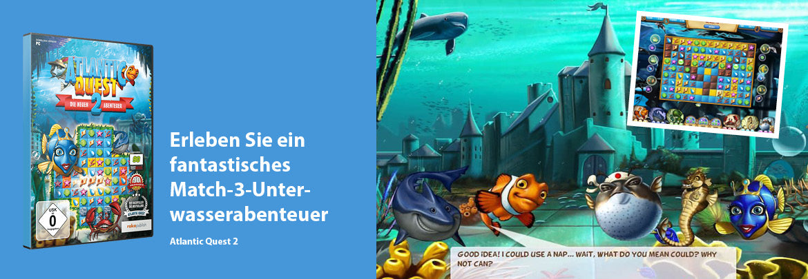 Erleben Sie ein fantastisches Match-3-Unterwasserabenteuer und retten Sie den Ozean