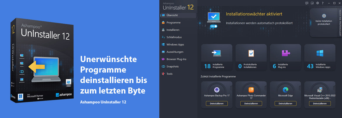 Unerwünschte Programme deinstallieren bis zum letzten Byte