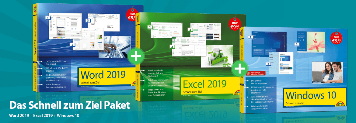 Schnell zum Ziel - Word, Excel und Windows 10 - Bundle