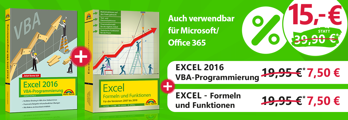 Excel-Bundle: VBA-Programmierung und Formeln & Funktionen