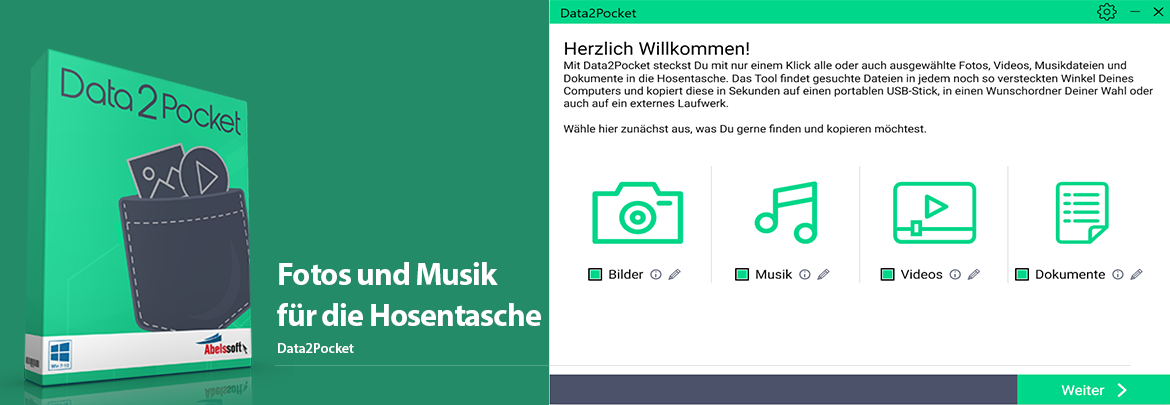 Data2Pocket 2022 - Mit einem Klick alle Fotos, Videos und Songs für unterwegs auf einem Stick
