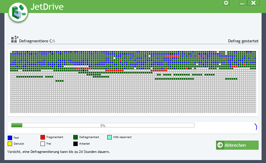 JetDrive 9 - Defragmentiert Ihre Festplatten
