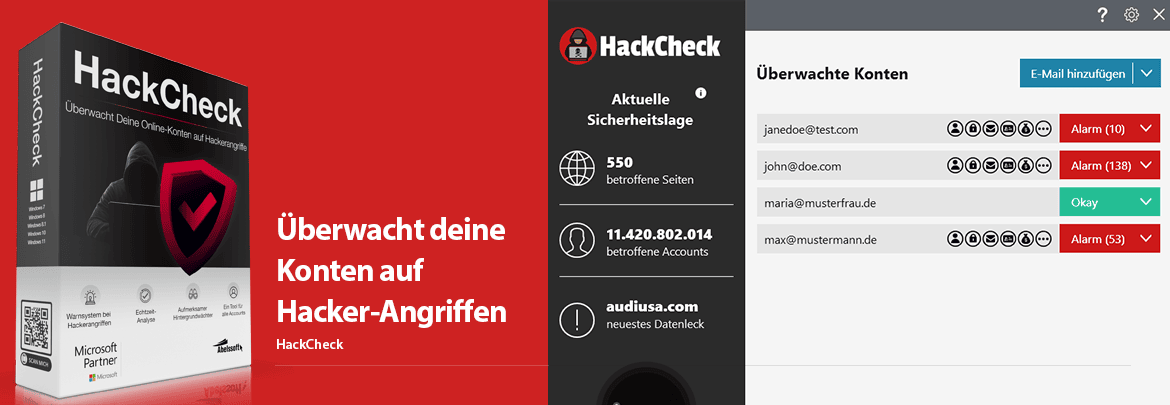 Überwachen Sie Ihre Online-Konten auf Hackerangriffe 
