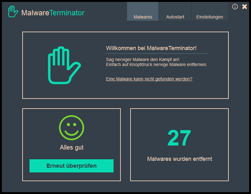 MalwareTerminator 2022 - Eliminiert nervige Malware
