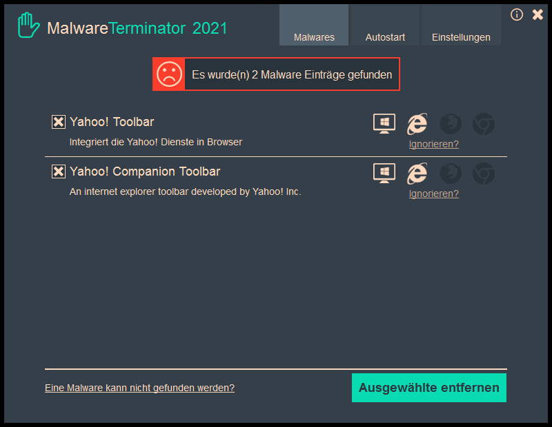 MalwareTerminator 2022 - Eliminiert nervige Malware
