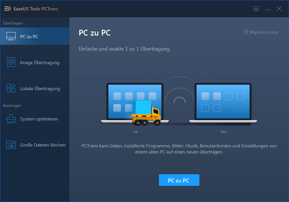 Transferieren Sie ganz einfach den Inhalt Ihres alten PC auf einen neuen 