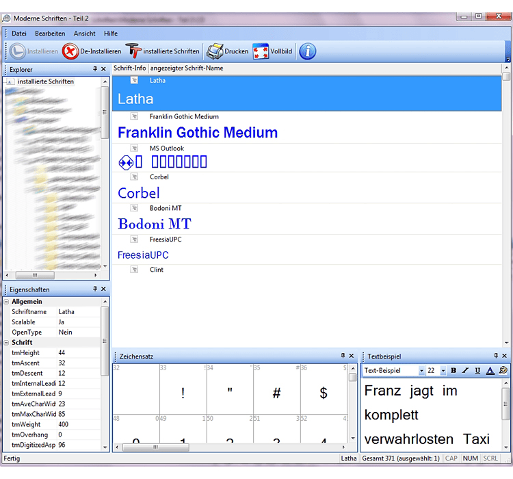 Mehr als 580 hochwertige Schriftarten