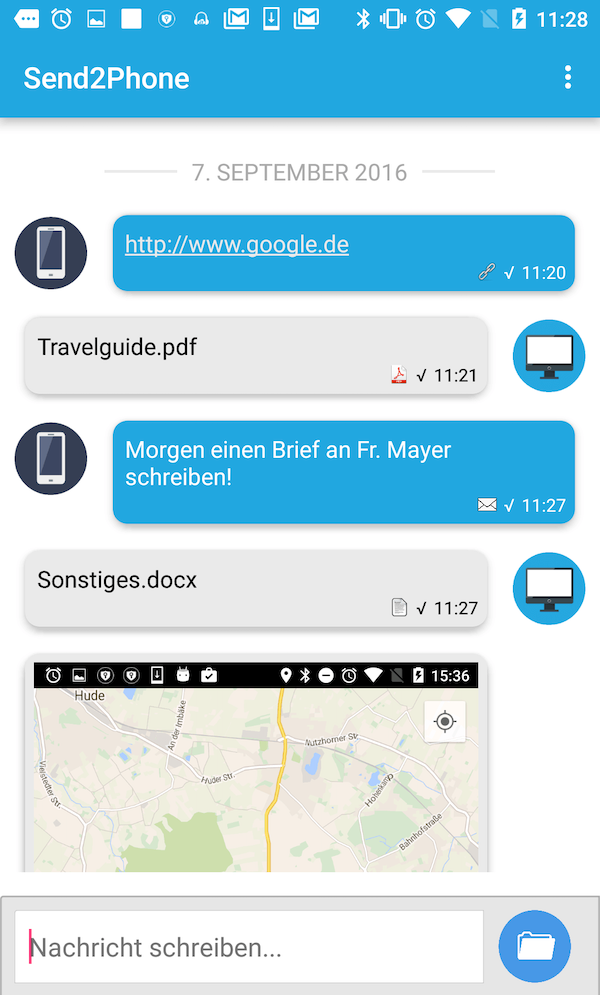 Send2Phone: Dateien und Texte zwischen Windows und Android austauschen! 

