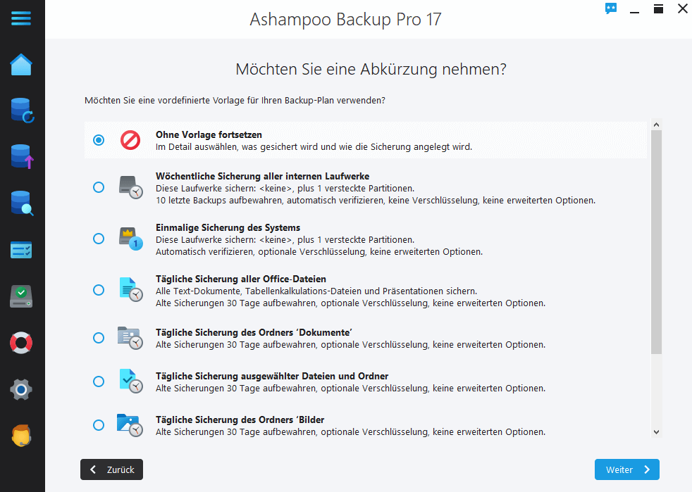 Backup zur Sicherung und Wiederherstellung von Daten und Partitionen